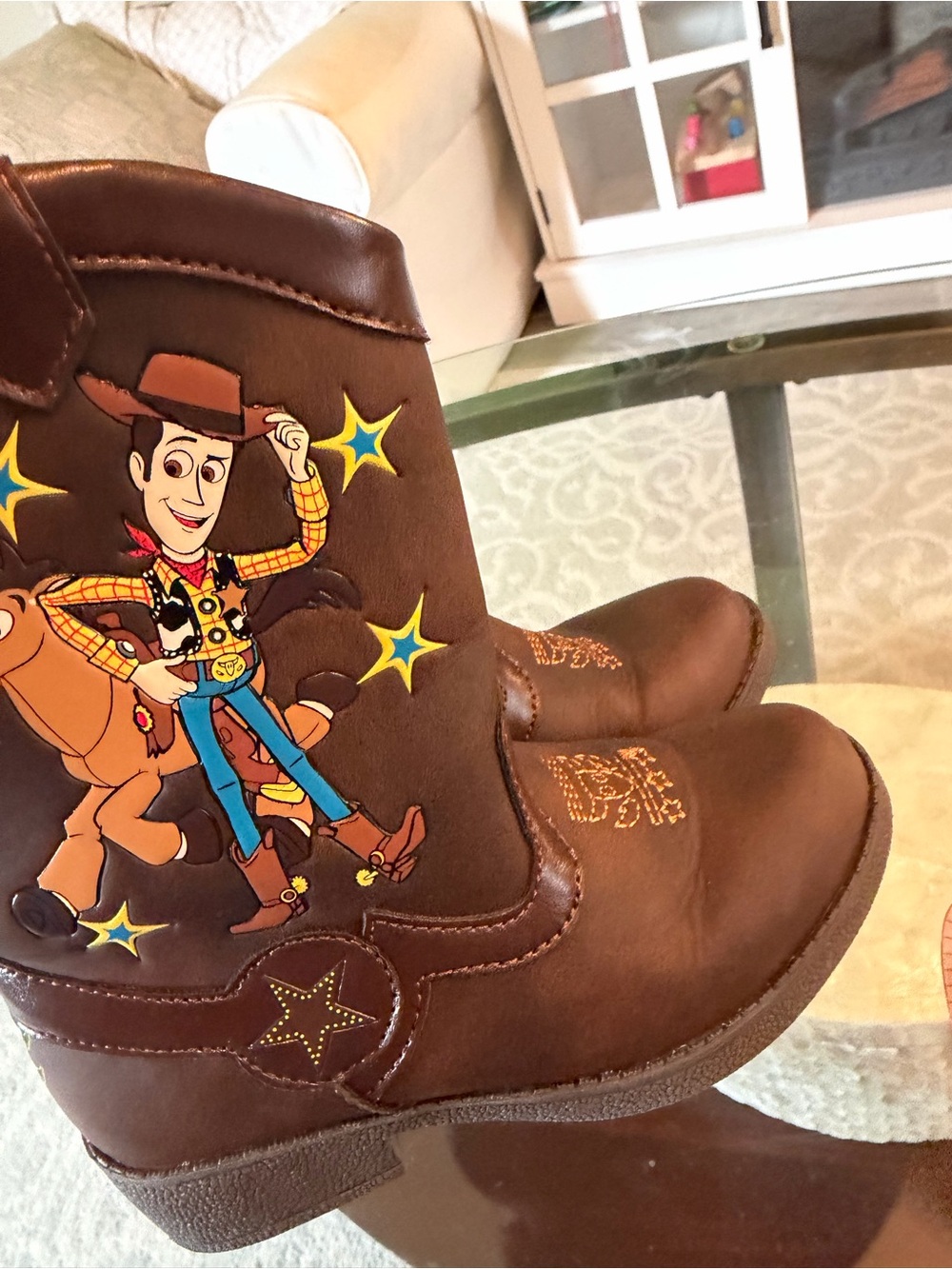 Toy Story Brown Woody Cowboy Boots for Kids